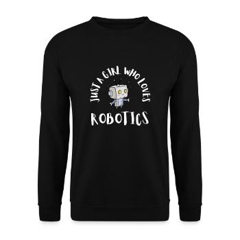 Robotics Robots Droid Builder And Robotics - Unisex Sweatshirt - black - Front - Alina (178cm) & Michal (187cm)