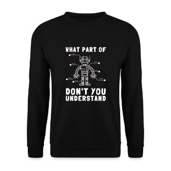 Robotics Robots Droid Builder And Robotics - Unisex Sweatshirt - black - Front - Alina (178cm) & Michal (187cm)