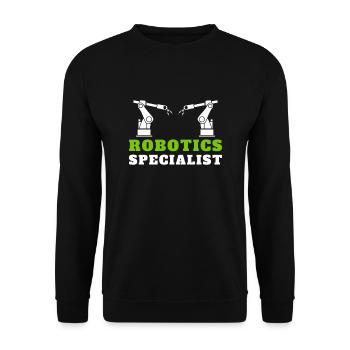 Robotics Robots Droid Builder And Robotics - Unisex Sweatshirt - black - Front - Alina (178cm) & Michal (187cm)