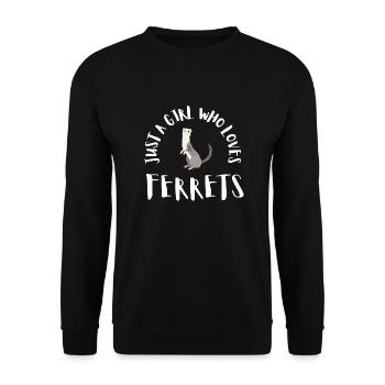 Furet Belette Pet Rongeur Animal Vateranian - Sweat-shirt Unisexe - noir - Devant - Alina (178cm) & Michal (187cm)