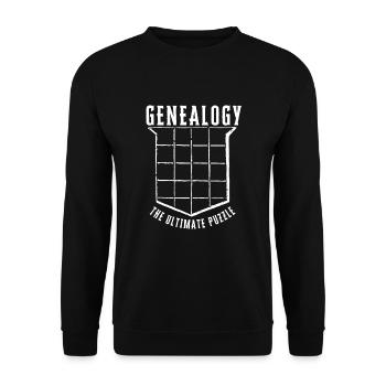 Genealogist Family Historian Genealogy Genealogist - Unisex Sweatshirt - black - Front - Alina (178cm) & Michal (187cm)