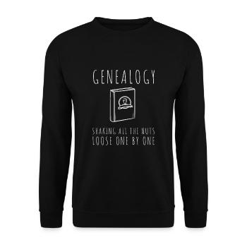 Genealogist Family Historian Genealogy Genealogist - Unisex Sweatshirt - black - Front - Alina (178cm) & Michal (187cm)