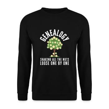 Genealogist Family Historian Genealogy Genealogist - Unisex Sweatshirt - black - Front - Alina (178cm) & Michal (187cm)