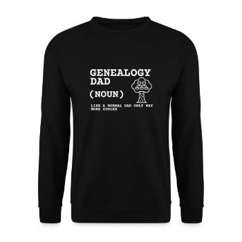 Genealogist Family Historian Genealogy Genealogist - Unisex Sweatshirt - black - Front - Alina (178cm) & Michal (187cm)