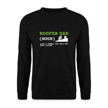 Roofer Roofing Contractor Construction Worker - Unisex Pullover - Schwarz - Vorne - Alina (178cm) & Michal (187cm)