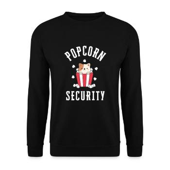 Popcorn Machine Movie Lover Theater Cinema - Unisex Sweatshirt - black - Front - Alina (178cm) & Michal (187cm)
