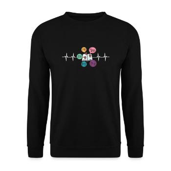 Dual Language Team Bilingual Teacher School Tutor - Unisex Pullover - Schwarz - Vorne - Alina (178cm) & Michal (187cm)