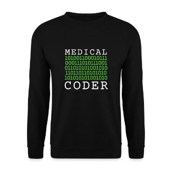 Medical Coder Coding VA Nurse And Clinical Coding - Unisex Pullover - Schwarz - Vorne - Alina (178cm) & Michal (187cm)
