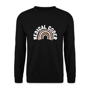 Medical Coder Coding VA Nurse And Clinical Coding - Unisex Pullover - Schwarz - Vorne - Alina (178cm) & Michal (187cm)