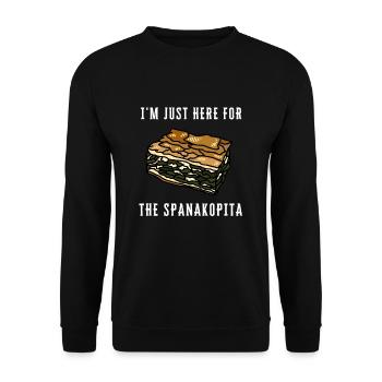 Spanakopita Greek Food Greece Greek - Unisex Sweatshirt - black - Front - Alina (178cm) & Michal (187cm)