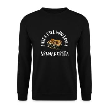 Spanakopita Greek Food Greece Greek - Unisex Sweatshirt - black - Front - Alina (178cm) & Michal (187cm)