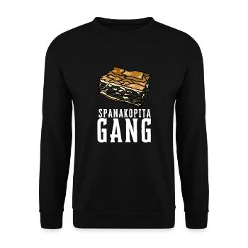 Spanakopita Greek Food Greece Greek - Unisex Sweatshirt - black - Front - Alina (178cm) & Michal (187cm)