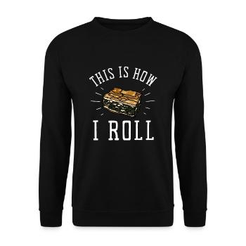 Spanakopita Greek Food Greece Greek - Unisex Sweatshirt - black - Front - Alina (178cm) & Michal (187cm)