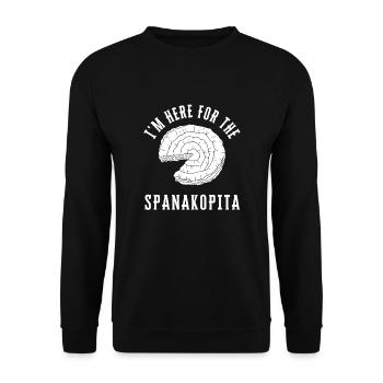 Spanakopita Greek Food Greece Greek - Unisex Sweatshirt - black - Front - Alina (178cm) & Michal (187cm)