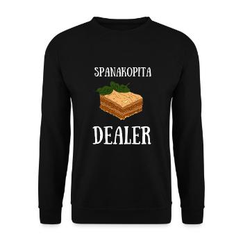 Spanakopita Greek Food Greece Greek - Unisex Sweatshirt - black - Front - Alina (178cm) & Michal (187cm)
