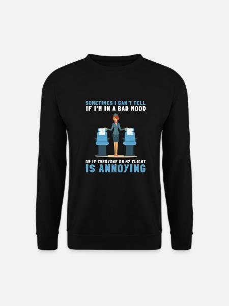 Flight Attendant Steward Stewardess Air Hostess - Unisex Pullover - Schwarz