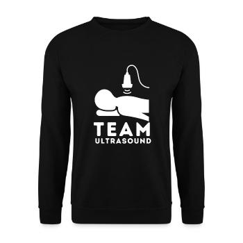 Sonographer Ultrasound Echography Sonography - Unisex Pullover - Schwarz - Vorne - Alina (178cm) & Michal (187cm)