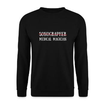 Sonographer Ultrasound Echography Sonography - Unisex Pullover - Schwarz - Vorne - Alina (178cm) & Michal (187cm)