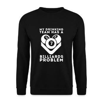 Pool Billiards Cue Sports And Snooker Tournament - Unisex Pullover - Schwarz - Vorne - Alina (178cm) & Michal (187cm)