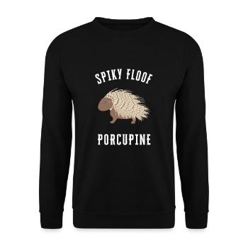 Porcupine Pig Hedgehog Rodent Hystricidae - Unisex Sweatshirt - black - Front - Alina (178cm) & Michal (187cm)