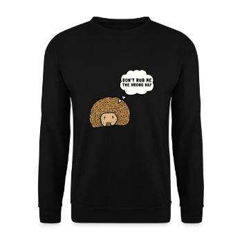 Porcupine Pig Hedgehog Rodent Hystricidae - Unisex Sweatshirt - black - Front - Alina (178cm) & Michal (187cm)