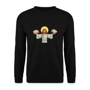 Porcupine Pig Hedgehog Rodent Hystricidae - Unisex Sweatshirt - black - Front - Alina (178cm) & Michal (187cm)