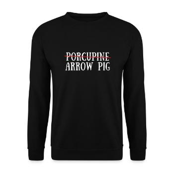 Porcupine Pig Hedgehog Rodent Hystricidae - Unisex Sweatshirt - black - Front - Alina (178cm) & Michal (187cm)