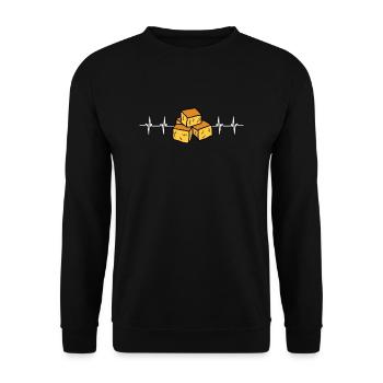 Pain de maïs Cuisson Muffins de semoule de maïs Pain - Sweat-shirt Unisexe - noir - Devant - Alina (178cm) & Michal (187cm)