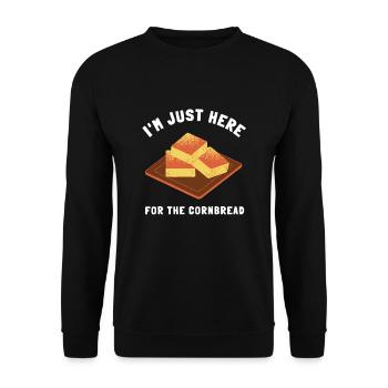 Pain de maïs Cuisson Muffins de semoule de maïs Pain - Sweat-shirt Unisexe - noir - Devant - Alina (178cm) & Michal (187cm)