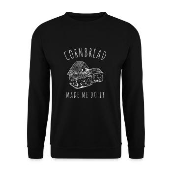 Pain de maïs Cuisson Muffins de semoule de maïs Pain - Sweat-shirt Unisexe - noir - Devant - Alina (178cm) & Michal (187cm)