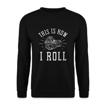Pain de maïs Cuisson Muffins de semoule de maïs Pain - Sweat-shirt Unisexe - noir - Devant - Alina (178cm) & Michal (187cm)