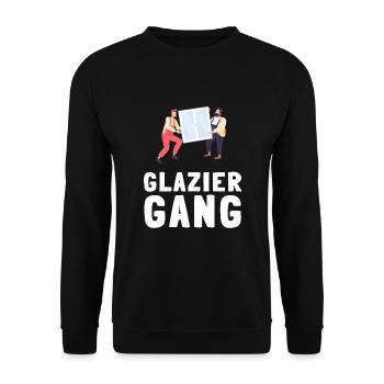 Glazier Glass Fitter And Glass Setter Window - Unisex Sweatshirt - black - Front - Alina (178cm) & Michal (187cm)