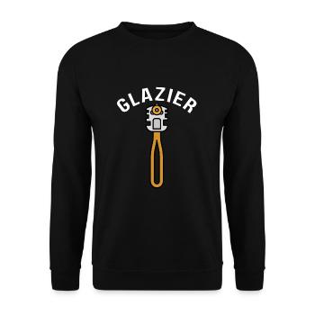 Glazier Glass Fitter And Glass Setter Window - Unisex Sweatshirt - black - Front - Alina (178cm) & Michal (187cm)