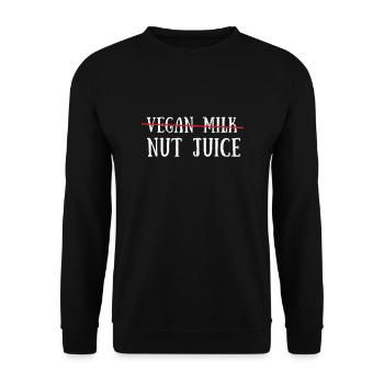 Almond Milk Dairy Free Vegan Milk Plant Based - Unisex Pullover - Schwarz - Vorne - Alina (178cm) & Michal (187cm)