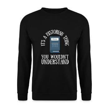 Research Historian Museum Curator And Archivist - Unisex Sweatshirt - black - Front - Alina (178cm) & Michal (187cm)