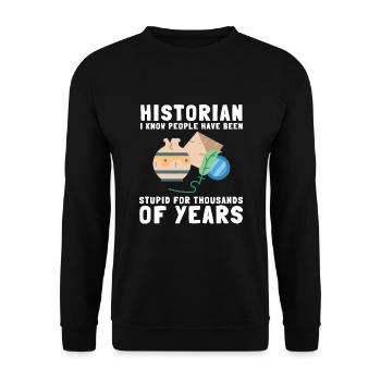 Research Historian Museum Curator And Archivist - Unisex Sweatshirt - black - Front - Alina (178cm) & Michal (187cm)
