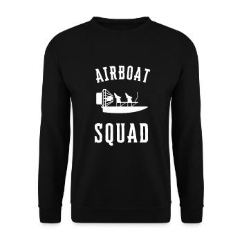 Airboat Swamp Hydroplane Fanboat Airboating Hover - Unisex Sweatshirt - black - Front - Alina (178cm) & Michal (187cm)