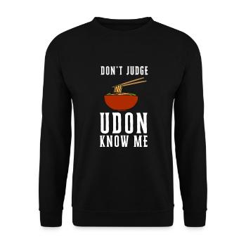 Udon Japanese Noodles Ramen Asian Noodle Box - Unisex Sweatshirt - black - Front - Alina (178cm) & Michal (187cm)