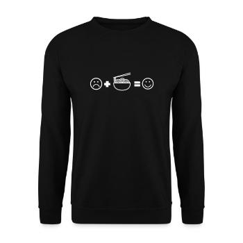 Udon Japanese Noodles Ramen Asian Noodle Box - Unisex Sweatshirt - black - Front - Alina (178cm) & Michal (187cm)