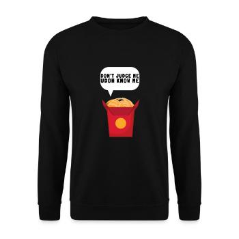 Udon Japanese Noodles Ramen Asian Noodle Box - Unisex Sweatshirt - black - Front - Alina (178cm) & Michal (187cm)