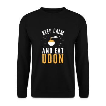 Udon Japanese Noodles Ramen Asian Noodle Box - Unisex Sweatshirt - black - Front - Alina (178cm) & Michal (187cm)
