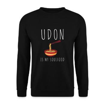 Udon Japanese Noodles Ramen Asian Noodle Box - Unisex Sweatshirt - black - Front - Alina (178cm) & Michal (187cm)