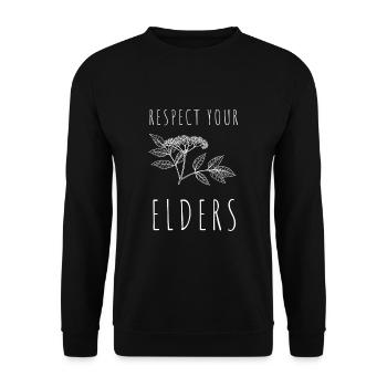 Sirop de sureau Boisson Flu Sambucus Homéopathe - Sweat-shirt Unisexe - noir - Devant - Alina (178cm) & Michal (187cm)
