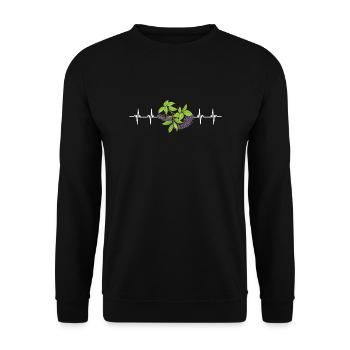 Sirop de sureau Boisson Flu Sambucus Homéopathe - Sweat-shirt Unisexe - noir - Devant - Alina (178cm) & Michal (187cm)