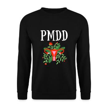 PMDD Awareness Premenstrual Syndrome Menstrual - Unisex Pullover - Schwarz - Vorne - Alina (178cm) & Michal (187cm)