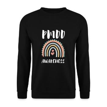 PMDD Awareness Premenstrual Syndrome Menstrual - Unisex Pullover - Schwarz - Vorne - Alina (178cm) & Michal (187cm)