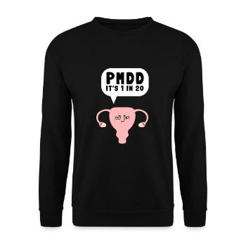 PMDD Awareness Premenstrual Syndrome Menstrual - Unisex Pullover - Schwarz - Vorne - Alina (178cm) & Michal (187cm)