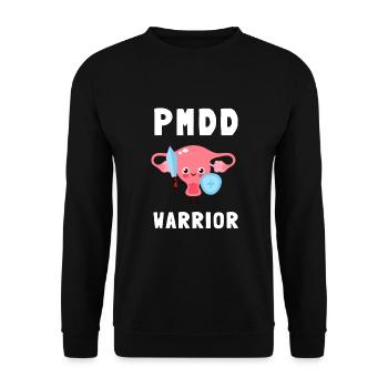 PMDD Awareness Premenstrual Syndrome Menstrual - Unisex Pullover - Schwarz - Vorne - Alina (178cm) & Michal (187cm)