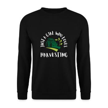 Farming Combine Harvester Driver Agriculture - Unisex Pullover - Schwarz - Vorne - Alina (178cm) & Michal (187cm)