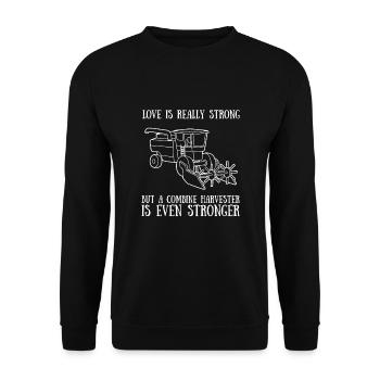 Farming Combine Harvester Driver Agriculture - Unisex Pullover - Schwarz - Vorne - Alina (178cm) & Michal (187cm)